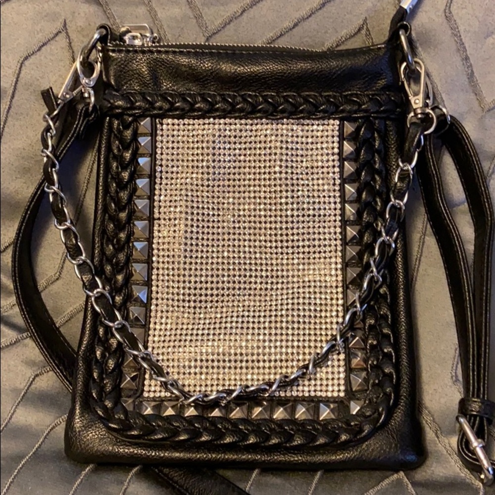 Studded black purse
